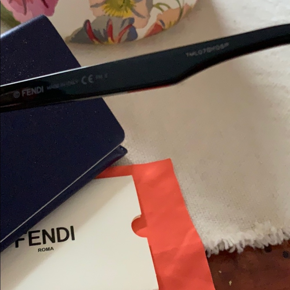 Fendi Two-Tone Studded Square Sunglasses - Picture 7 of 8